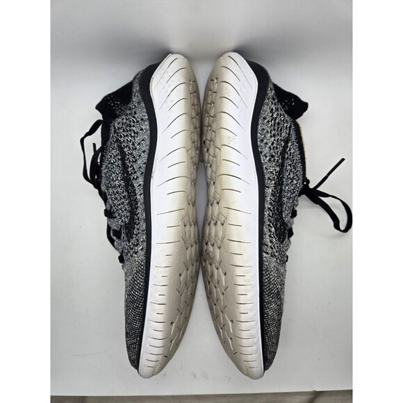 Nike Free RN Flyknit Shoes Men's 10 Black Oreo Running Athletic Workout Sneakers - Picture 6 of 7